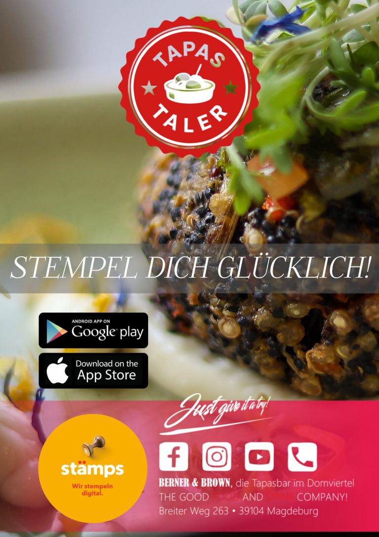 Frühstück im Berner & Brown mit QR-Code und Kontaktdaten.